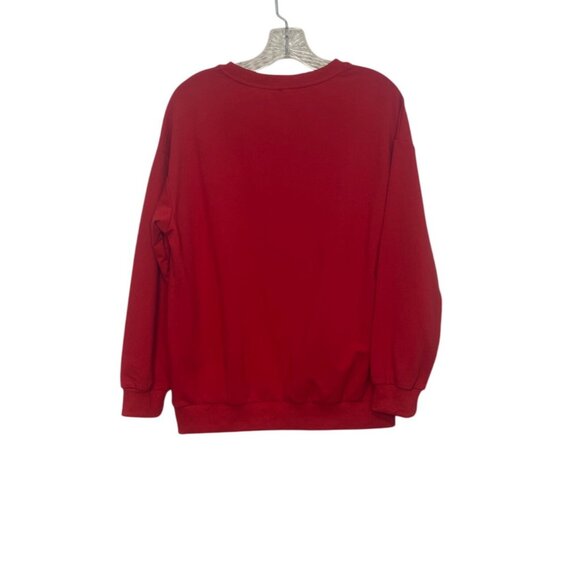 Friends Themed Christmas Sweatshirt Womens Small Red Graphic Print - Picture 3 of 9